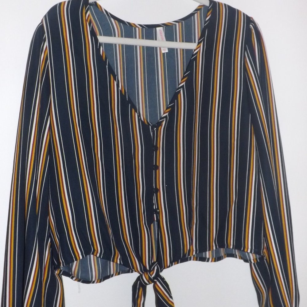 Blue striped blouse